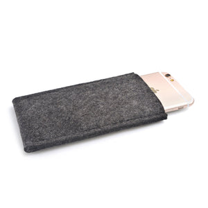 iPhone Wool Felt Cover Charcoal - Wrappers UK